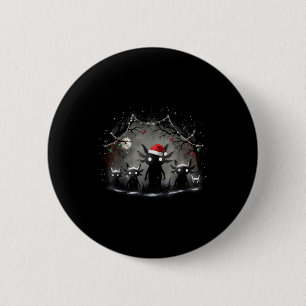 Creepy Gothic Christmas Axolotl Aesthetic Horror N Button