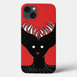 Creepy gothic demon girl horror iPhone 13 case