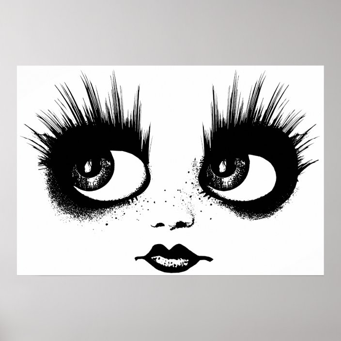 creepy doll with big eyes