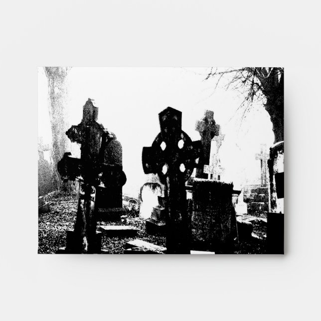Creepy Gothic Graveyard Envelope (Front)