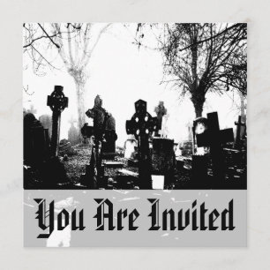 Creepy Gothic Graveyard Invitation