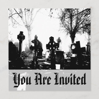 Creepy Gothic Graveyard Invitation