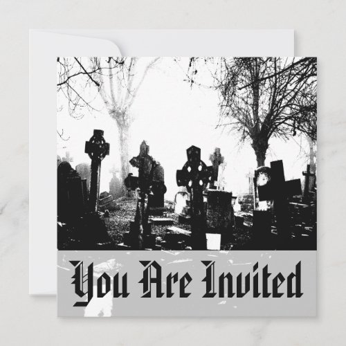 Creepy Gothic Graveyard Invitation