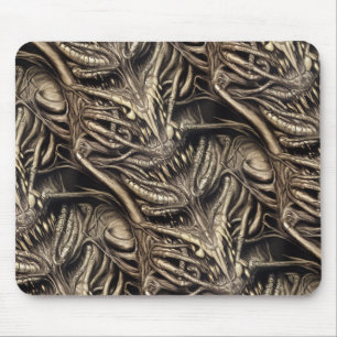 Creepy Gothic Horror Demon Biomatter Mouse Pad