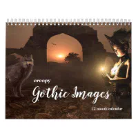 Creepy Gothic Images 2024 Calendar | Zazzle