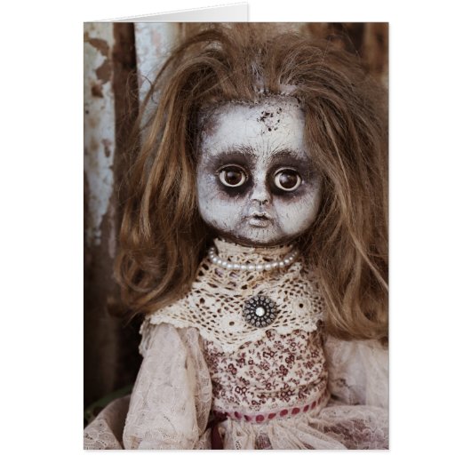 Creepy Gothic Porcelain Doll Victorian Goth Cards (Front)