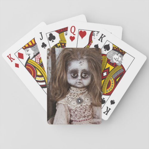 Creepy Gothic Porcelain Doll Victorian Goth Poker Cards