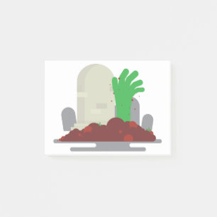 creepy grave zombie post-it notes