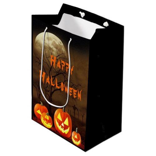Creepy Graveyard Halloween Party Medium Gift Bag