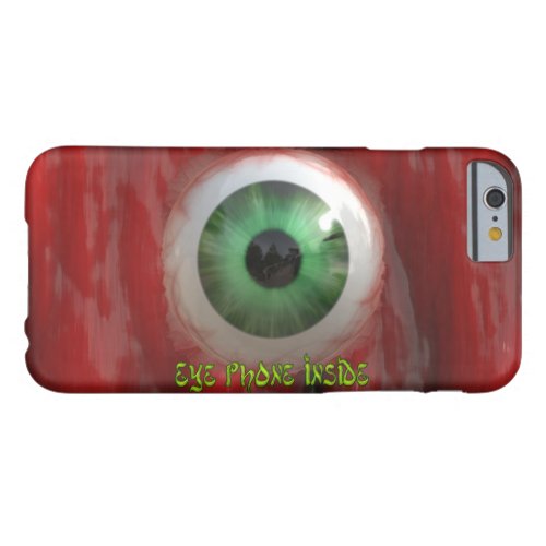 Creepy Green Eye  Red Organic BG Fun iPhone Case