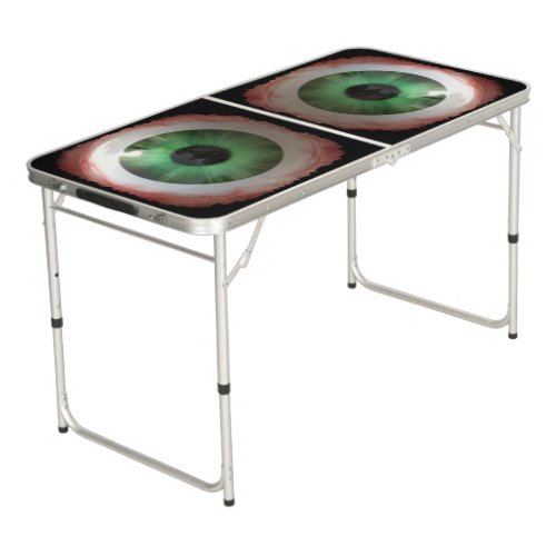 Creepy Green Eyeballs Beer Pong Table