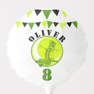 Creepy Green Slime Monster Kid`s Birthday Party Balloon