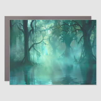 Creepy Green Swamp  Car Magnet