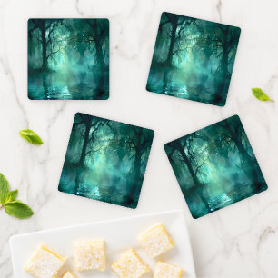 Creepy Green Swamp Coaster Set