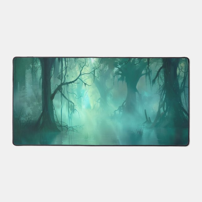 Creepy Green Swamp  Desk Mat (Front)