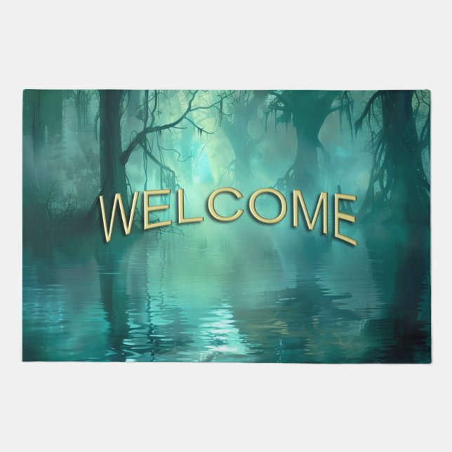 Creepy Green Swamp  Doormat (Front)