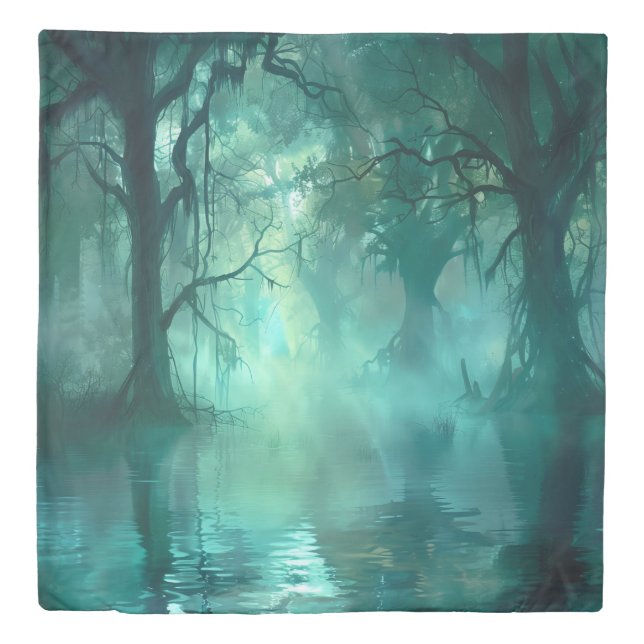 Creepy Green Swamp  Duvet Cover (Front)