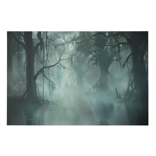 Creepy Green Swamp  Faux Canvas Print (Front)