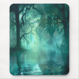 Creepy Green Swamp Mouse Pad