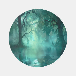 Creepy Green Swamp Rug