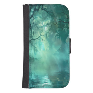 Creepy Green Swamp Galaxy S4 Wallet Case