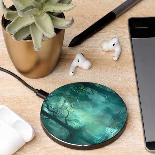 Creepy Green Swamp Wireless Charger (Desk 2)