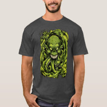 Creepy Green Tentacle Monster Graphic T-Shirt