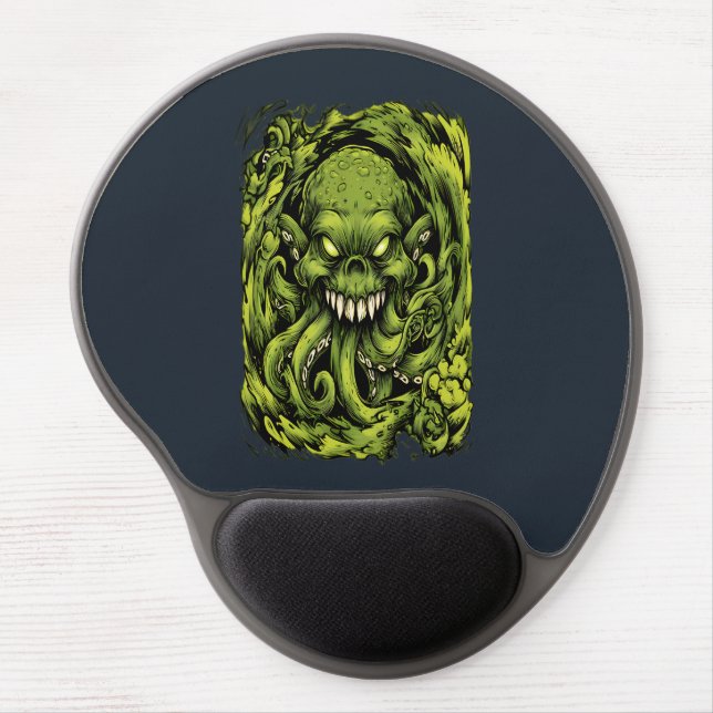 Creepy Green Tentacle Monster Mouse Pad (Front)