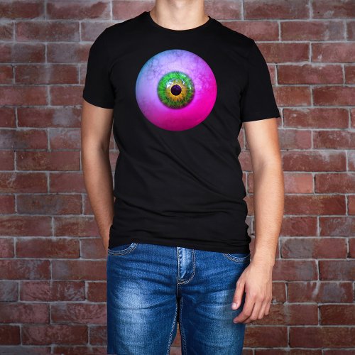 Creepy Gross Purple Green Eye Halloween T_Shirt