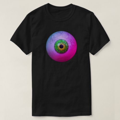 Creepy Gross Purple Green Eye Halloween T_Shirt