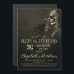 Creepy Hair Skull RIP to Her 20s Birthday Party Magnetic Invitation<br><div class="desc">Spooky moonless night background overlaid with half a skull faded to nothing R.I.P. to Her 20's 30th Birthday Party invitation.  Original design by Holiday Hearts Designs (all rights reserved).</div>