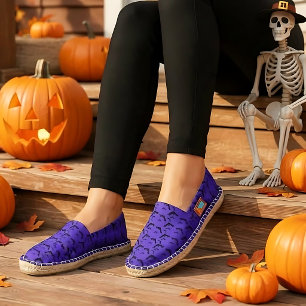 Creepy Halloween Bats Pattern Custom Color Espadrilles