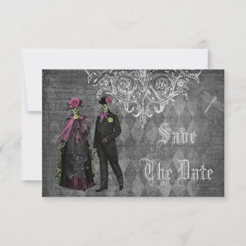 Creepy Halloween Bride  Groom Save the Date