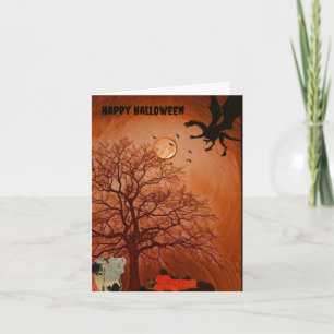 Creepy Halloween card saying inside