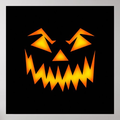 Creepy Halloween Evil Face Poster
