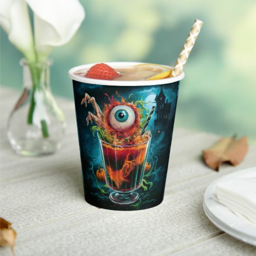 Creepy Halloween Eyeball in the Drink Paper Cups