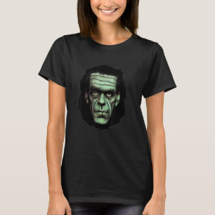 Creepy Halloween Frankenstein Monster Face T-Shirt