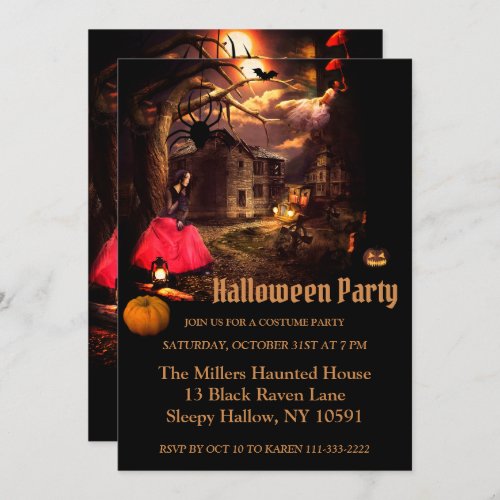 Creepy Halloween Night Party Invitation