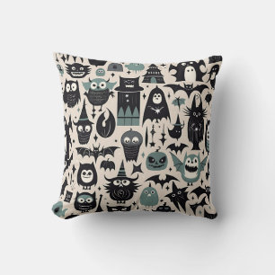 Creepy Halloween Night  Throw Pillow