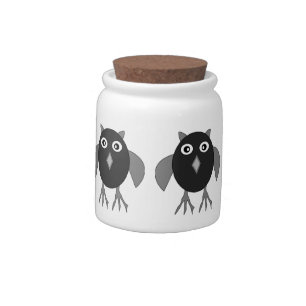Creepy Halloween Owl Candy Jar