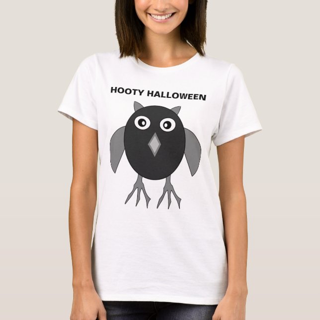 Creepy Halloween Owl Custom T Shirt (Front)