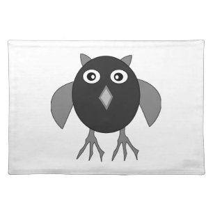 Creepy Halloween Owl Placemat