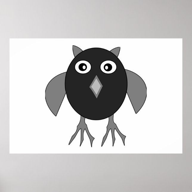 Creepy Halloween Owl Poster (Front)