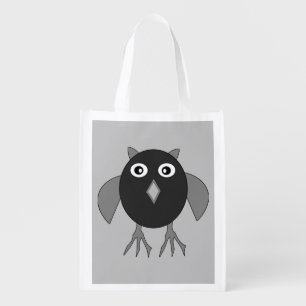 Creepy Halloween Owl Reusable Bag