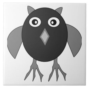 Creepy Halloween Owl Tile