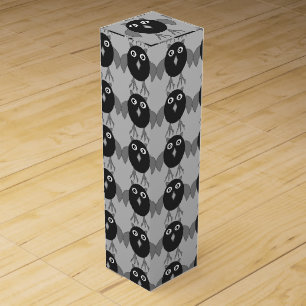 Creepy Halloween Owl Wine Gift Box