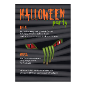 Creepy Halloween Party Invitation