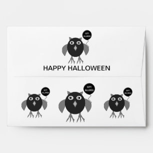Creepy Halloween Party Owl Custom Envelop Envelope