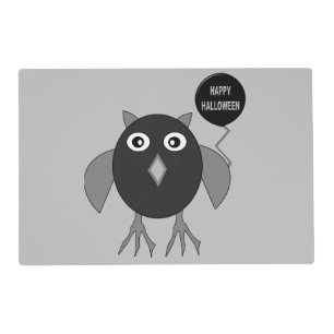 Creepy Halloween Party Owl Personalized Placemat
