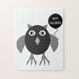 Creepy Halloween Party Owl Puzzle